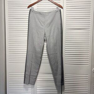 J Jill Dress Pants Womens Gray Side Panel Tapered Leg Stretch Work Business S 8